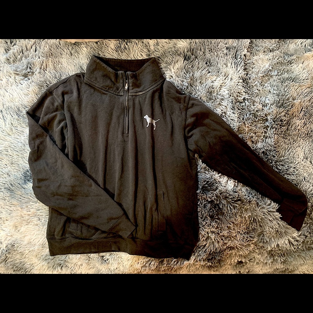 Pink 1/4 zip sweatshirt